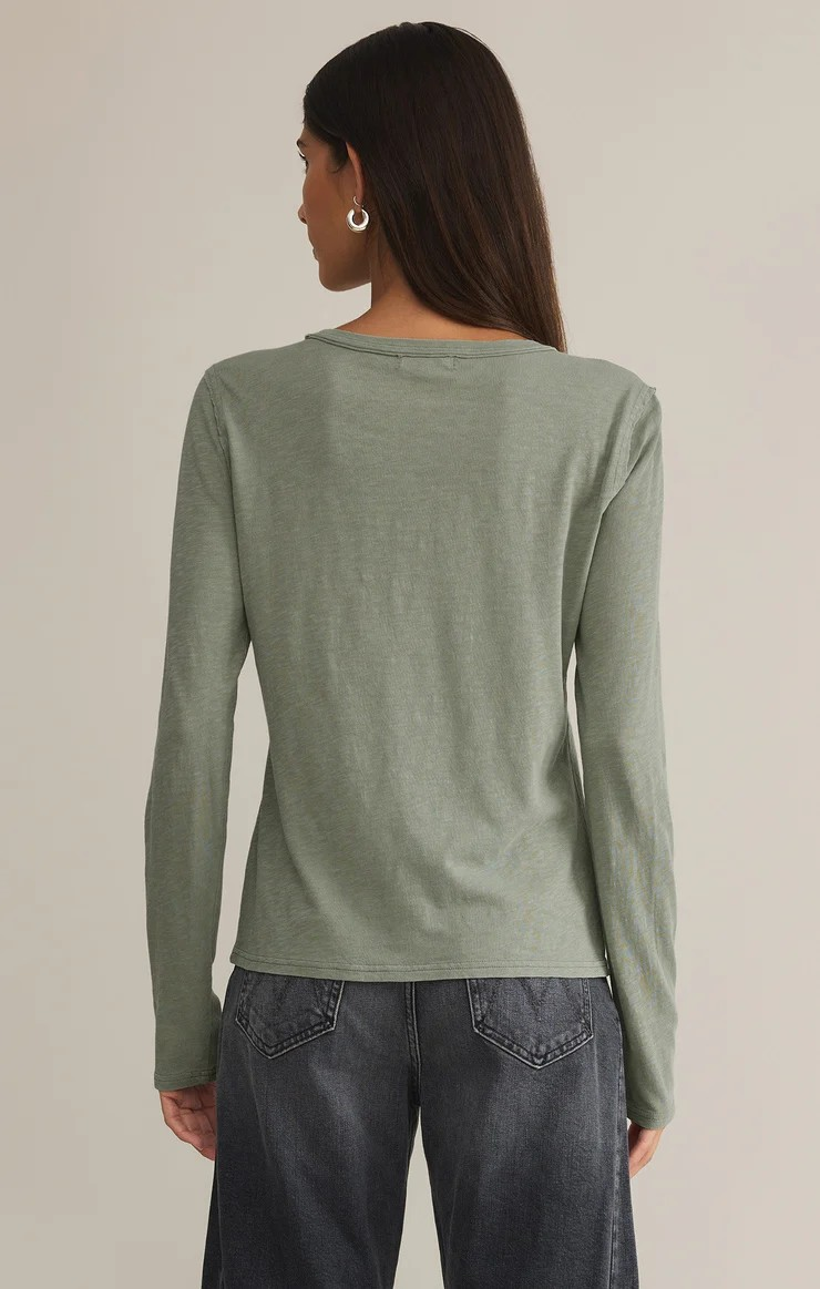 Arlet Slub Top - Sage Green