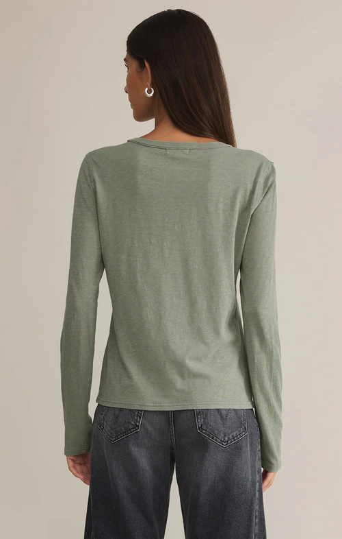 Arlet Slub Top - Sage Green
