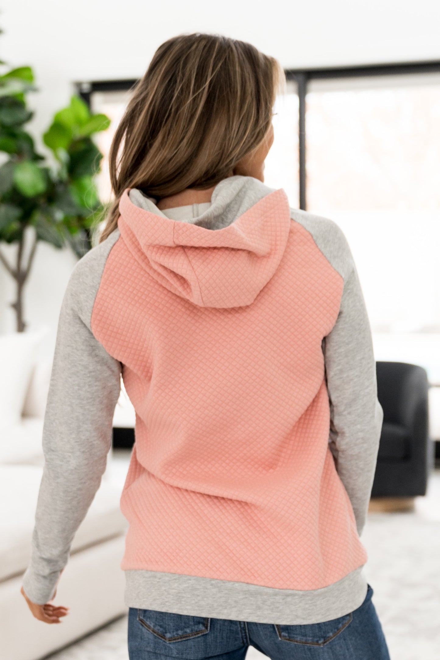 Ampersand Doublehood Sweater -just peachy