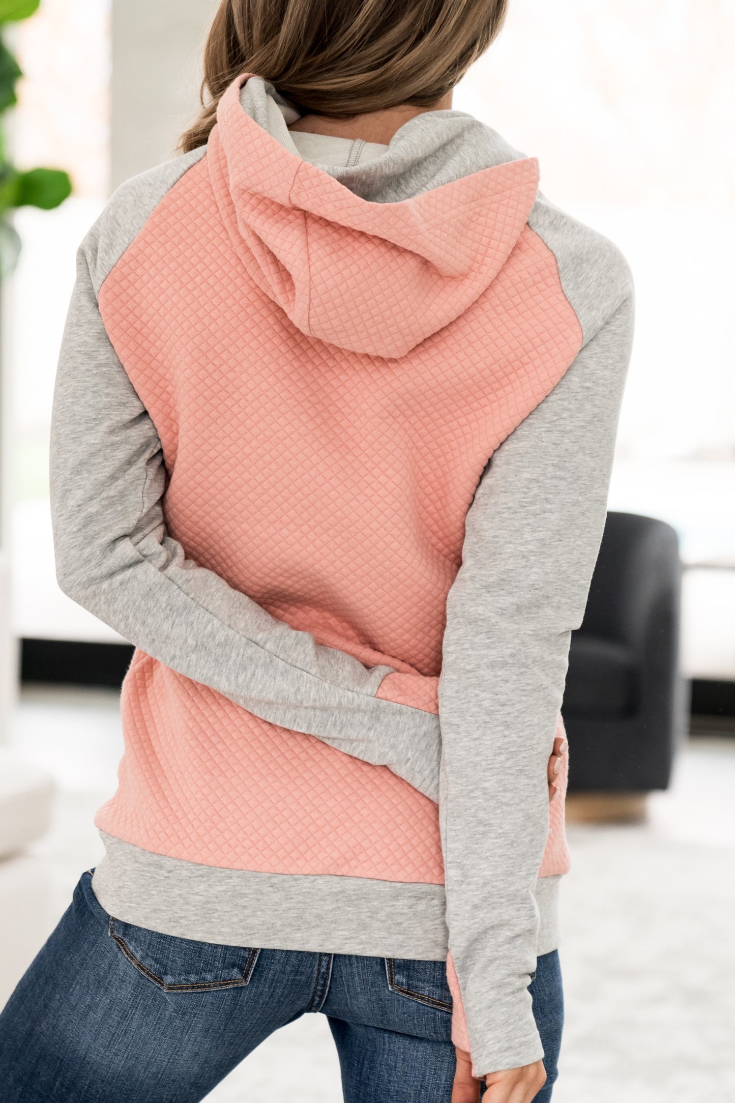 Ampersand Doublehood Sweater -just peachy