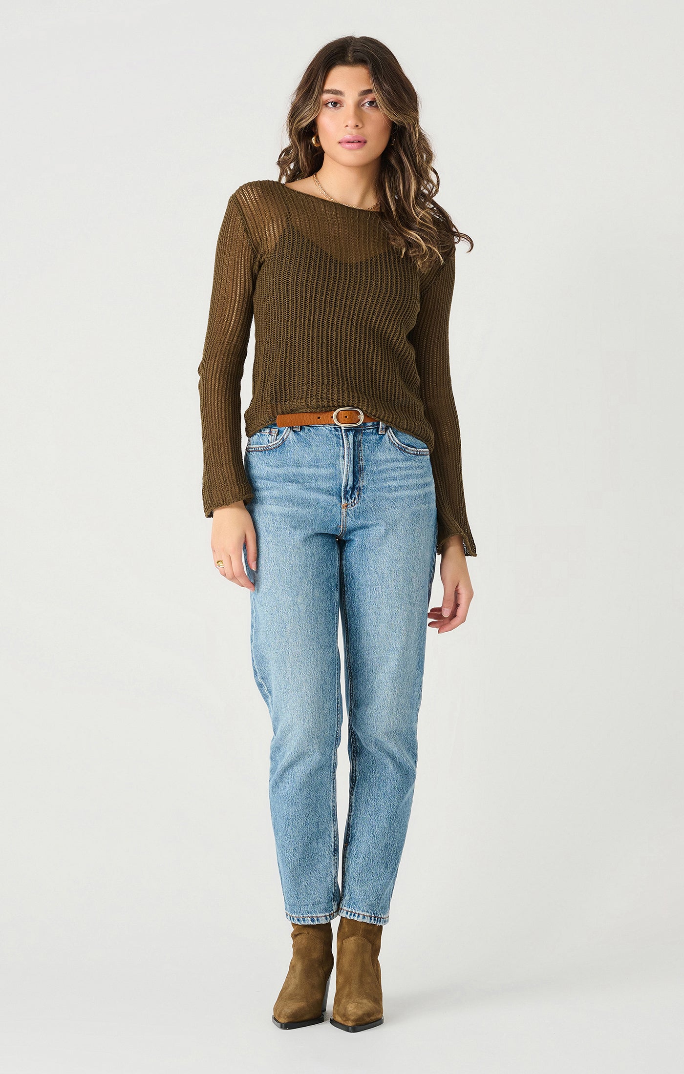 MESH STITCH SWEATER