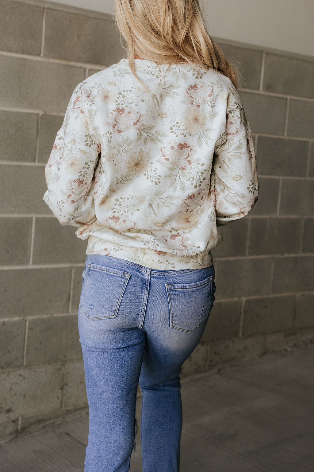 Ampersand university pullover- blooming beauties