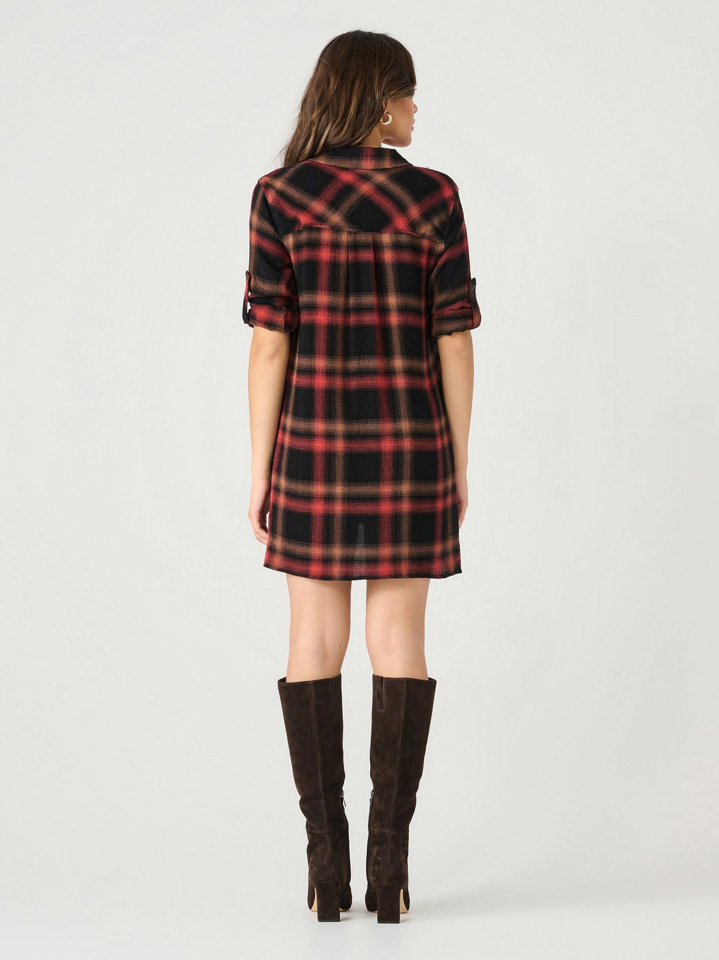 ROLL TAB SHIRT DRESS