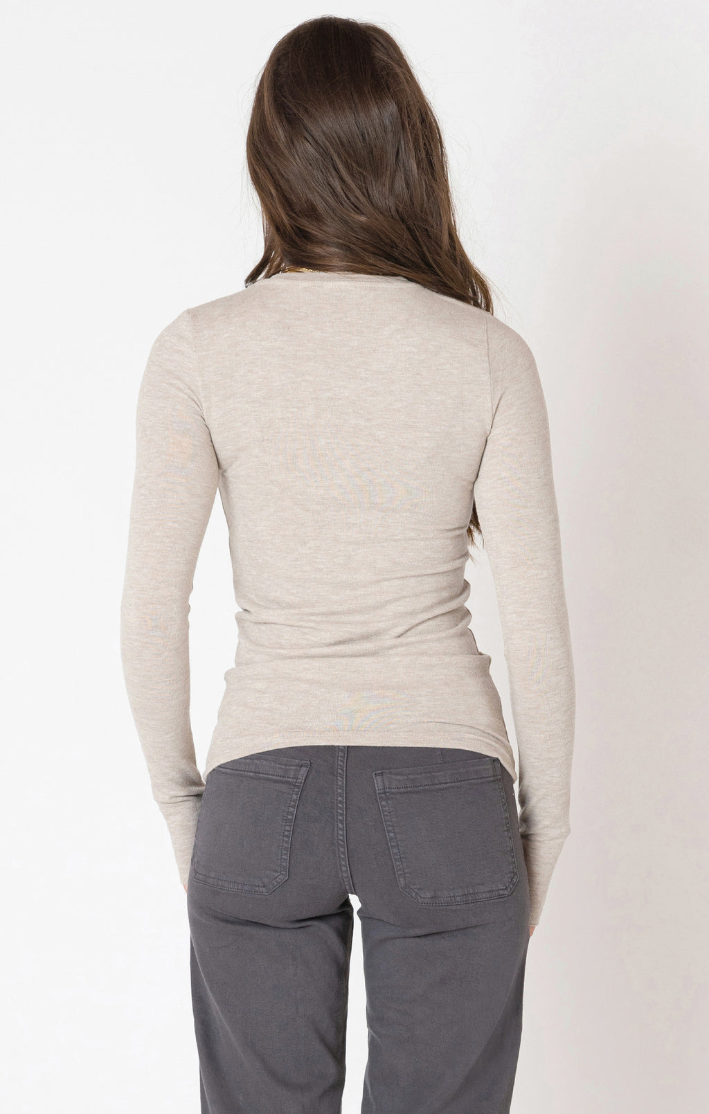 Brushed Boatneck Long Sleeve Tee