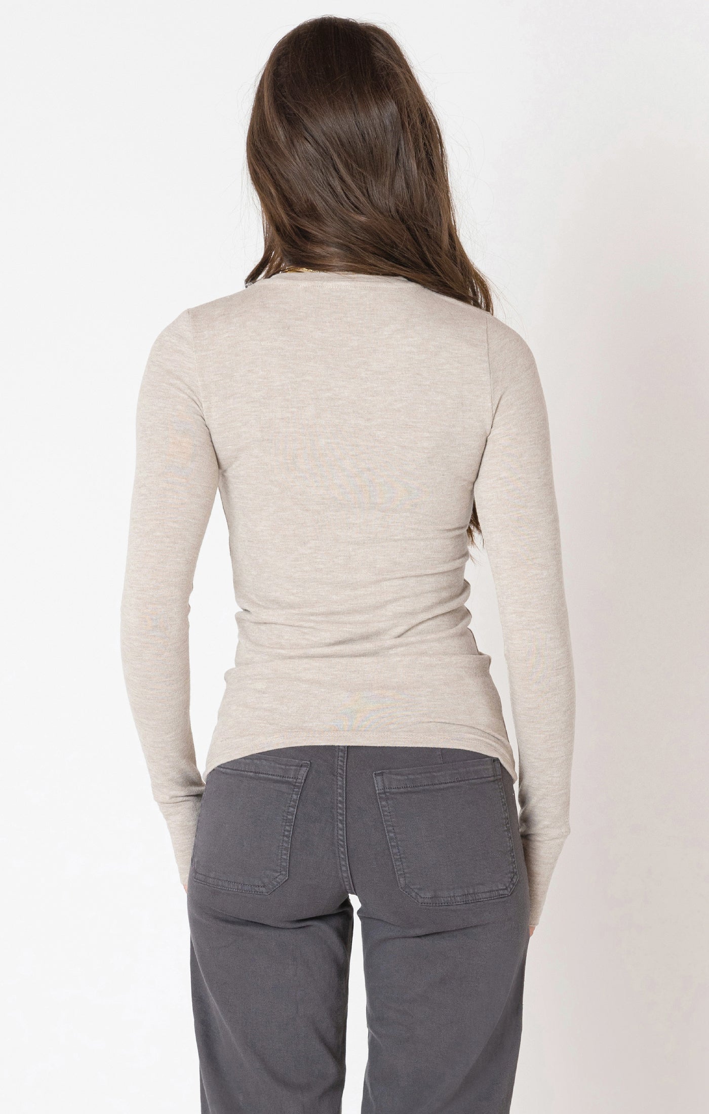Brushed Boatneck Long Sleeve Tee