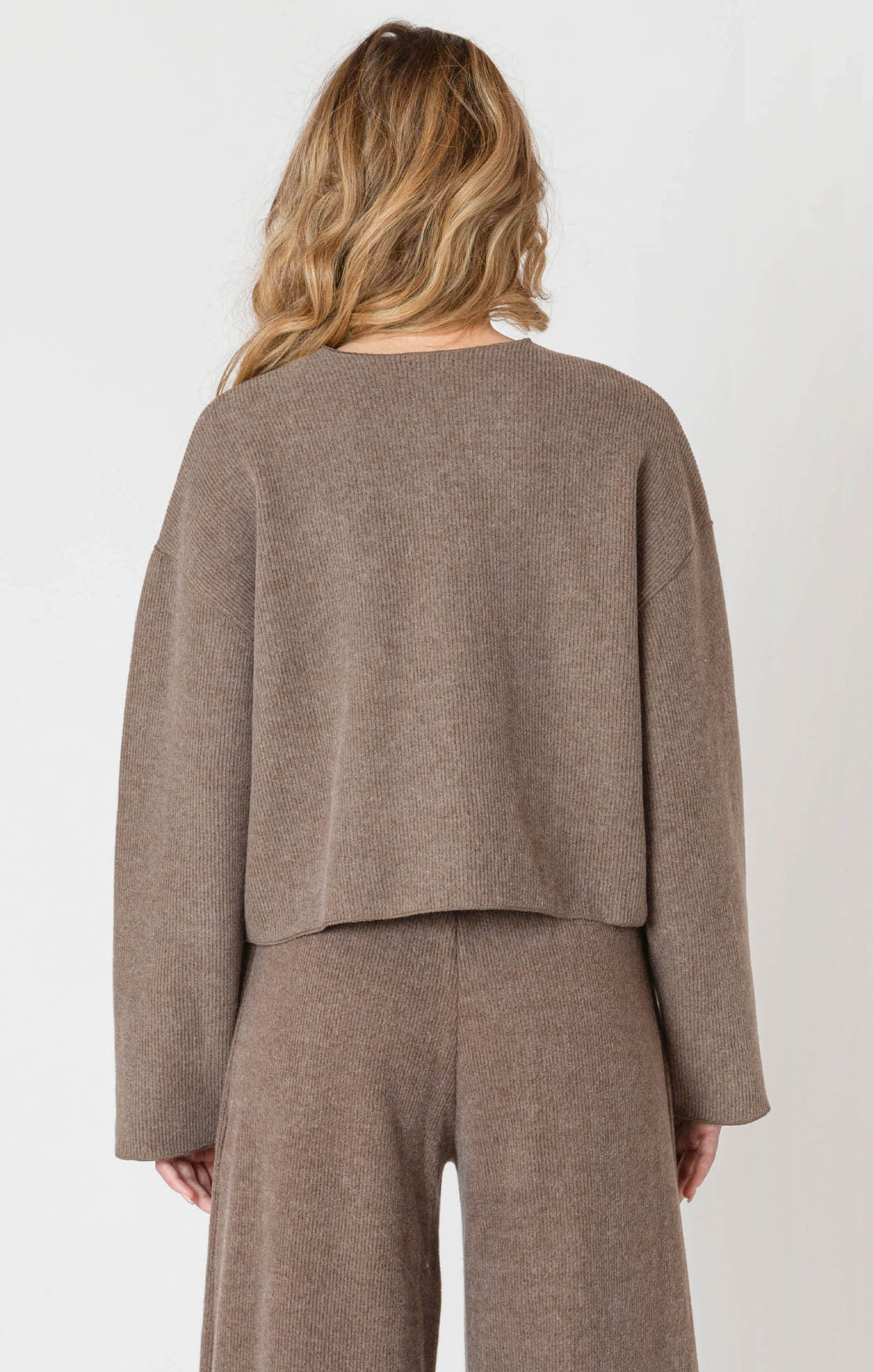 Mocha Ribbed Cardigan
