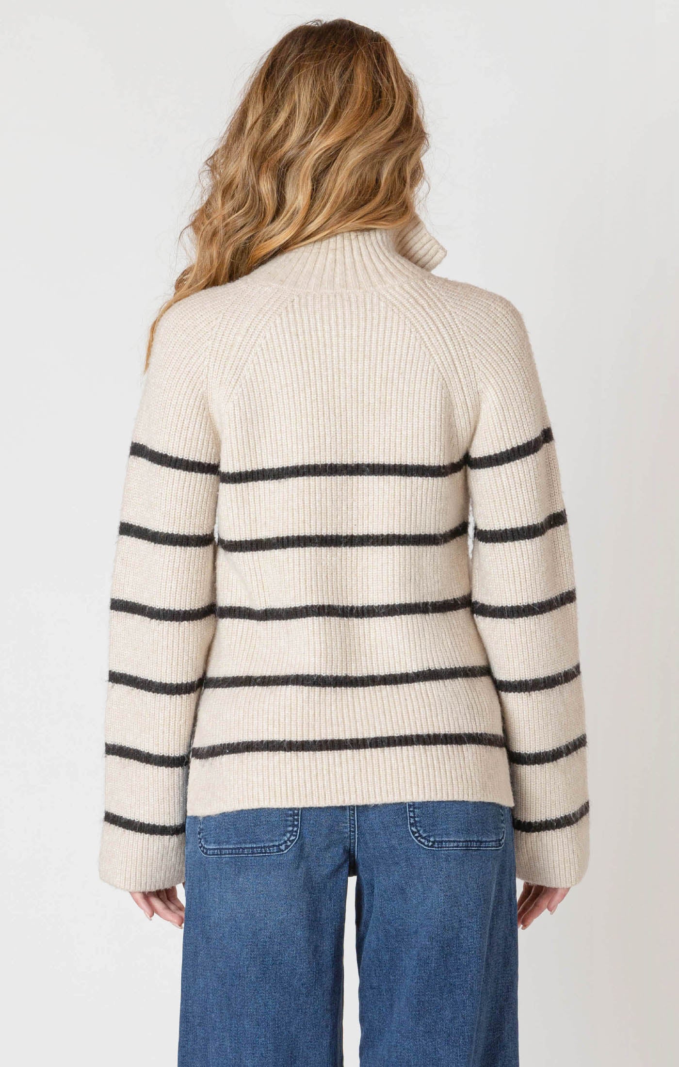 HALF-ZIP LONGLINE SWEATER