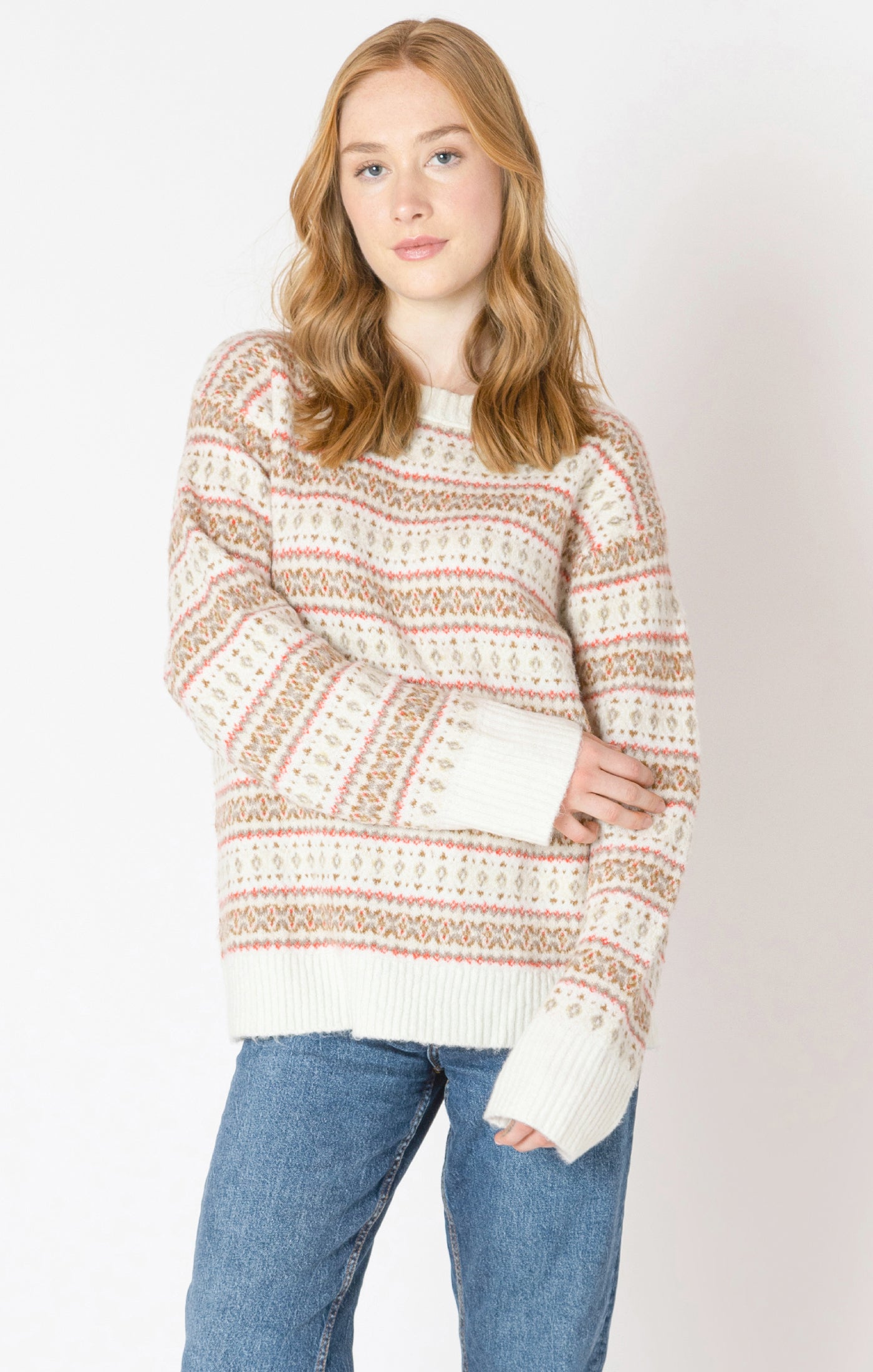 OVERSIZED PATTERNED SWEATER