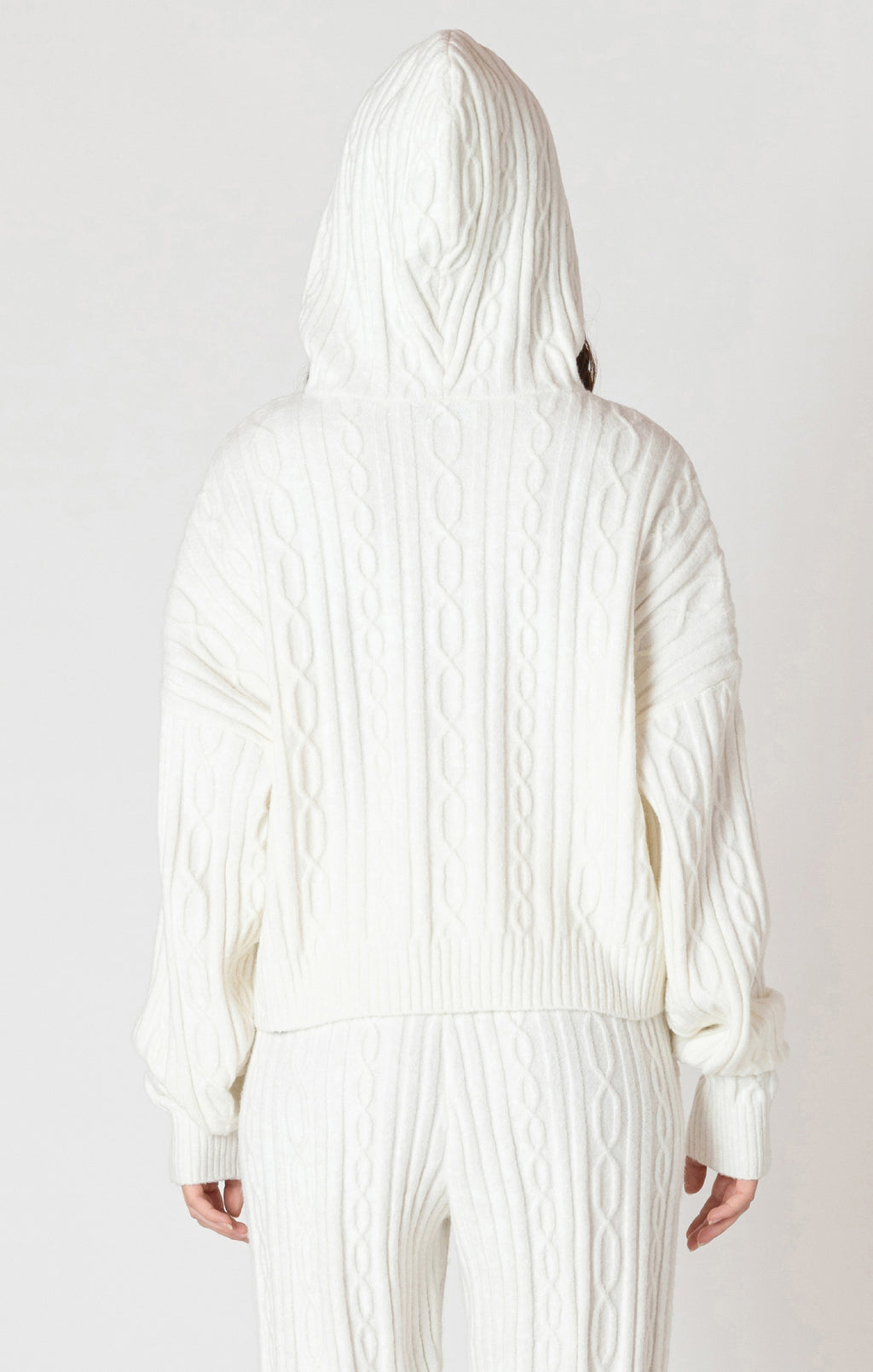 Hooded Cable Sweater