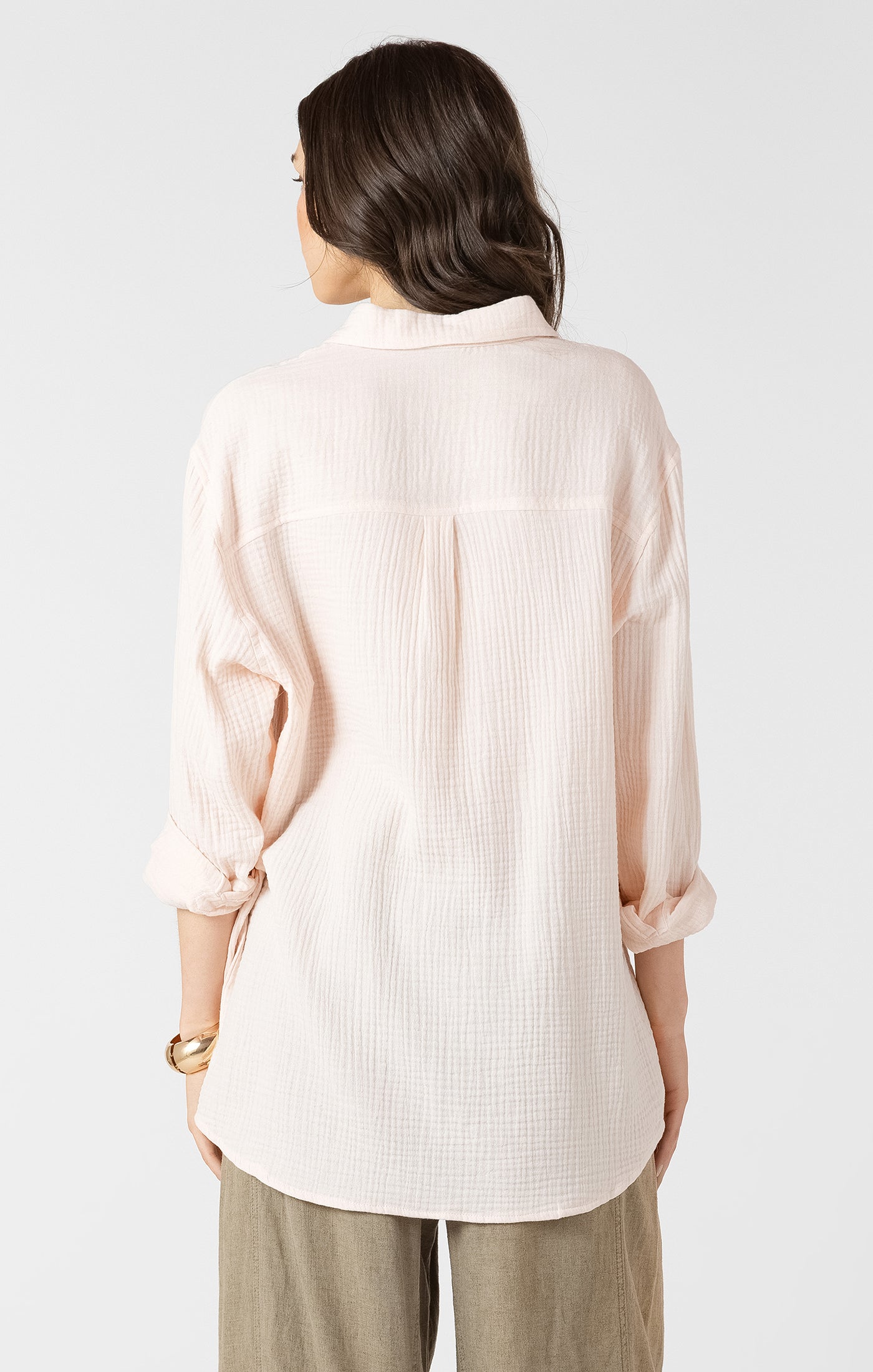 Powder Pink Button Shirt