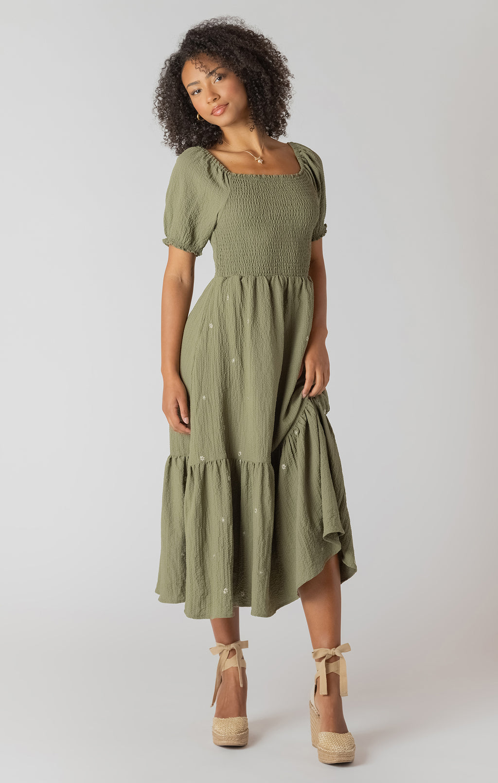 Smocked tired Maxi Dress