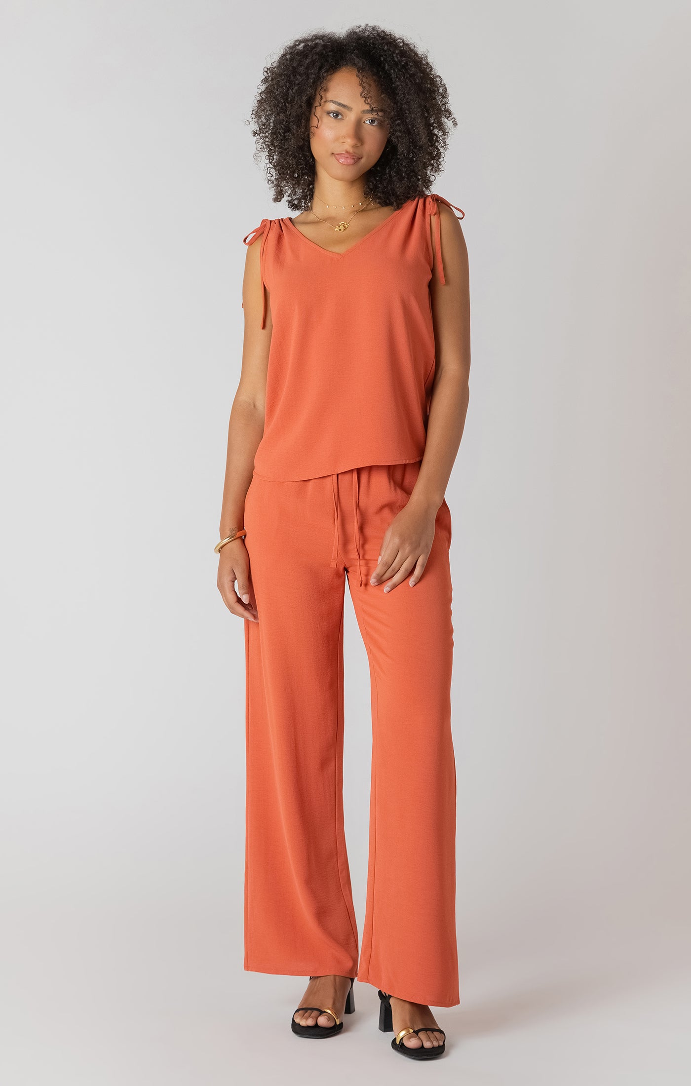 V-Neck Tie Top