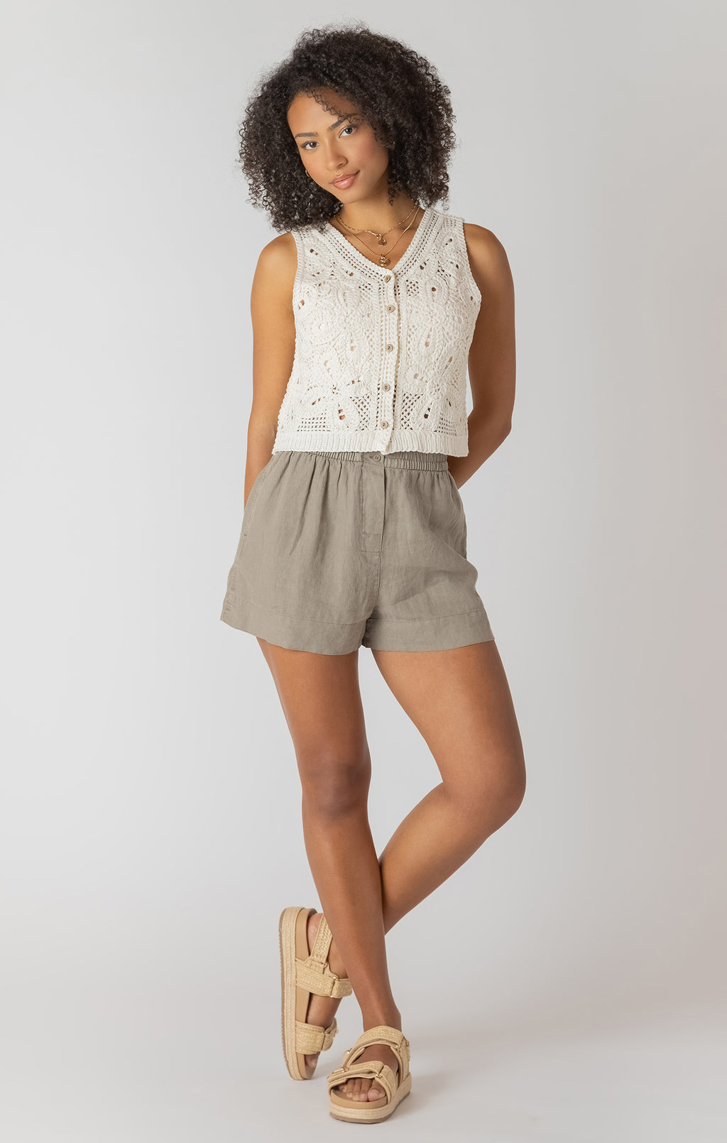 Crochet Button Vest