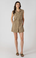 UTILITY DRAWSTRING WAIST MINI DRESS