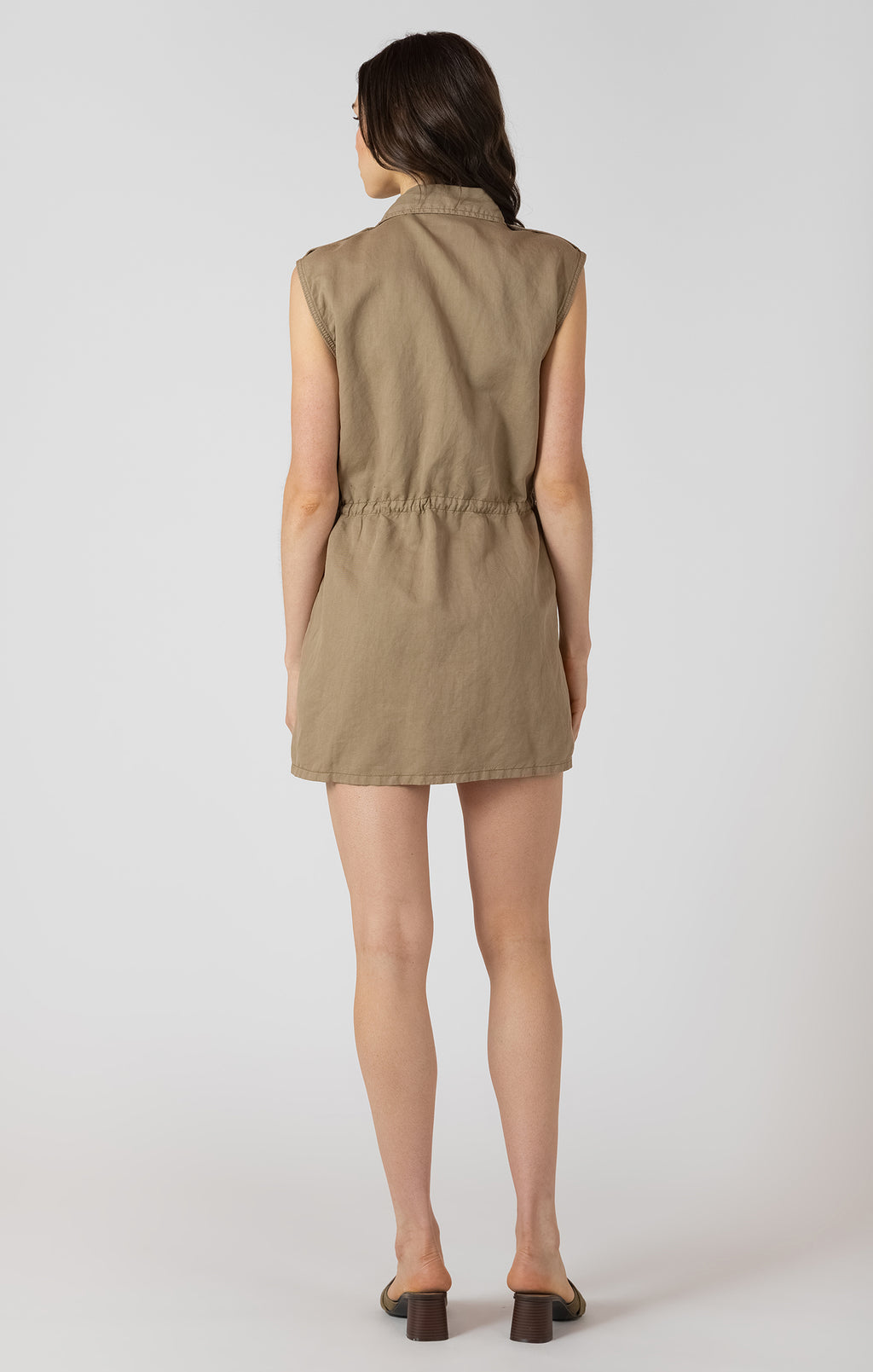 UTILITY DRAWSTRING WAIST MINI DRESS
