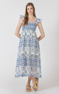 Cutout Embroidered Dress