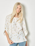 Foil Fan Oversized Top