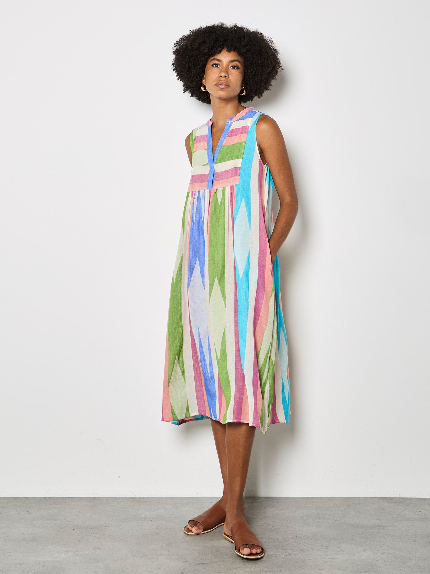 Jacquard Cotton Maxi Dress