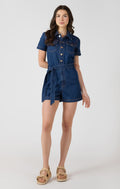 BELTED UTILITY ROMPER