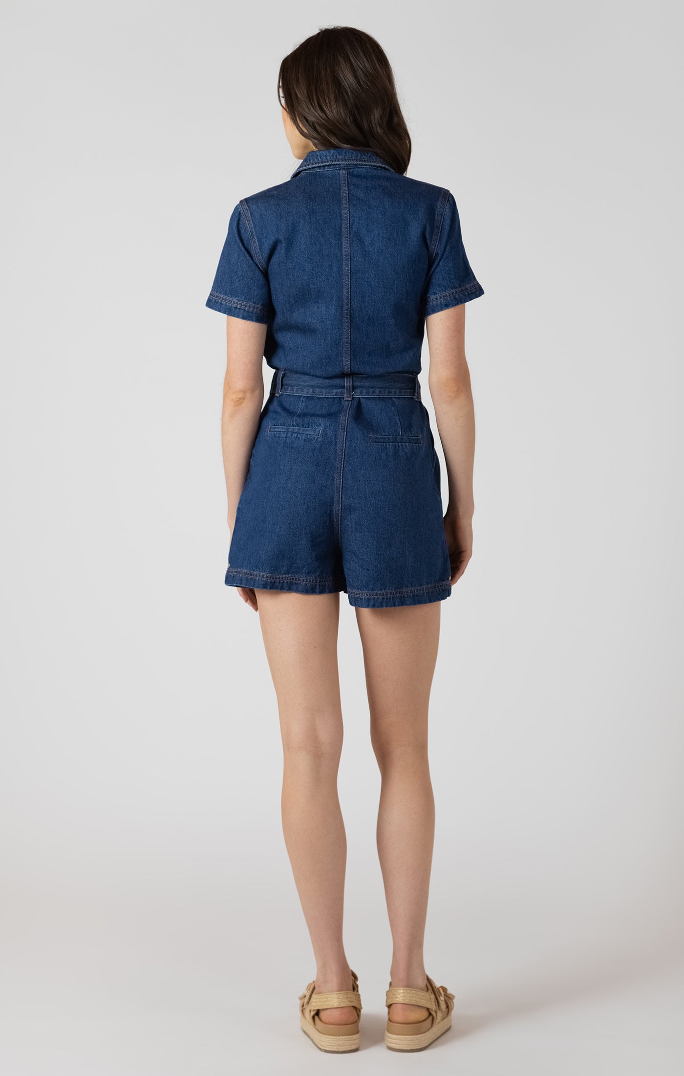BELTED UTILITY ROMPER