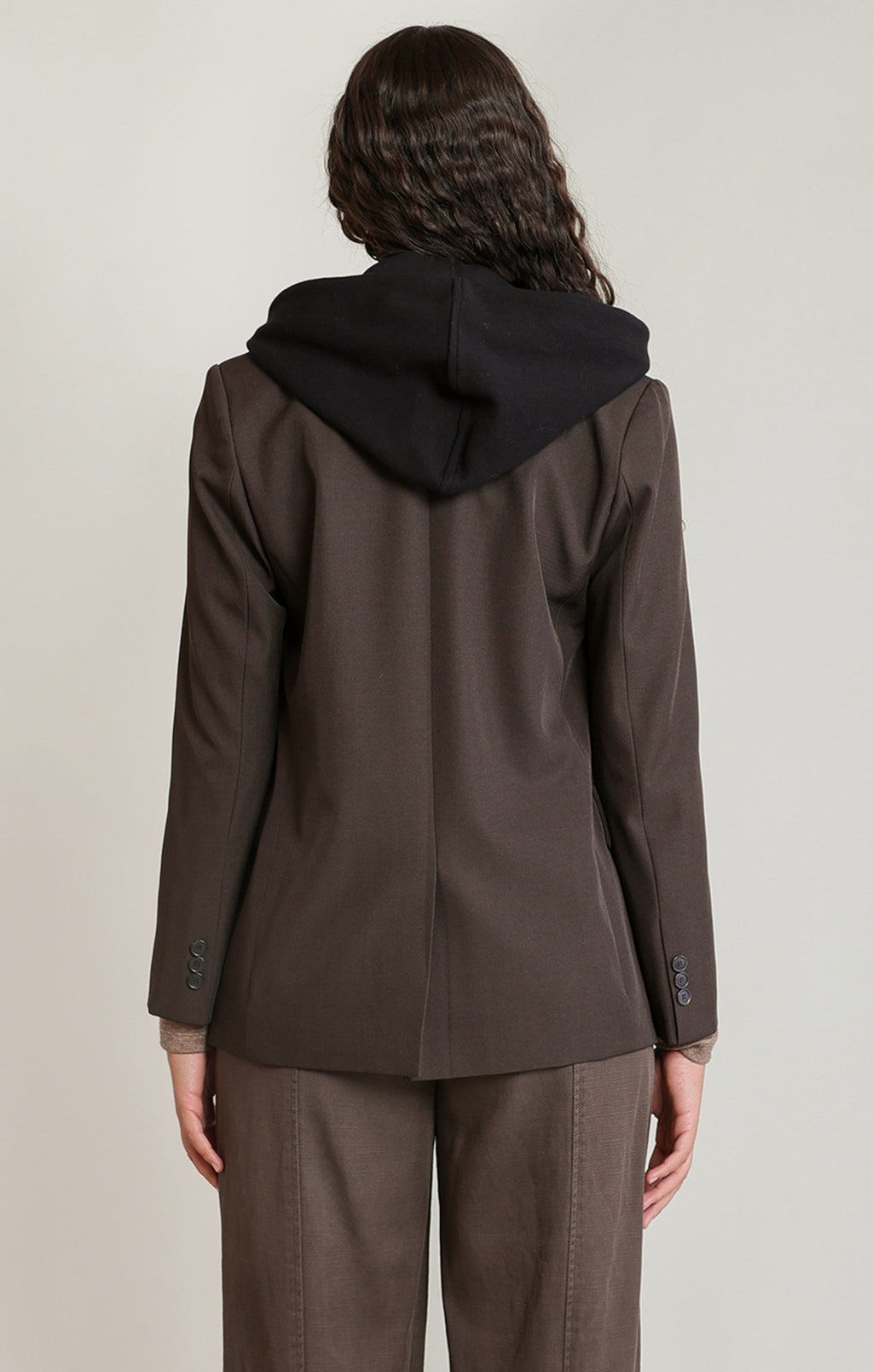 Detachable Hooded Blazer