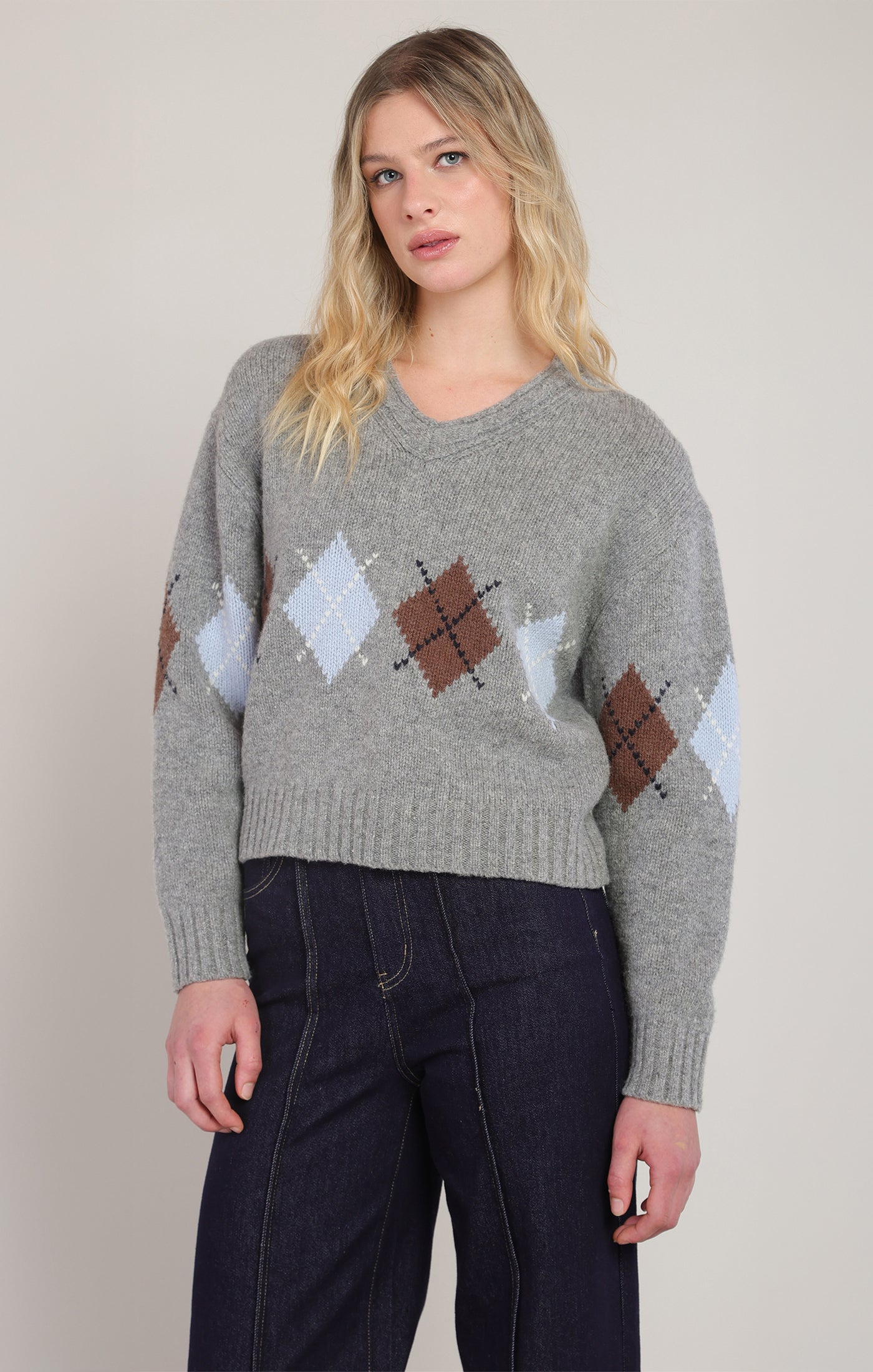 Argyle Knit Sweater