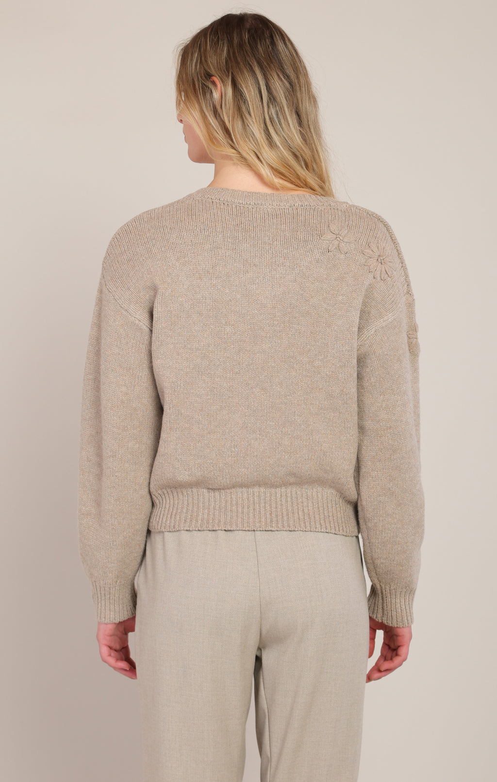 Flower Embroidered Sweater