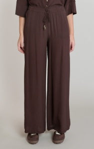 Flowy Wide Leg Pant - Chocolate Brown