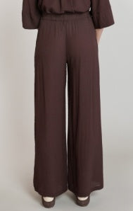 Flowy Wide Leg Pant - Chocolate Brown