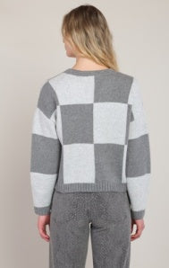 Heather Grey Colour Block Sweater
