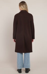 Long Soft Coat - Dark Brown
