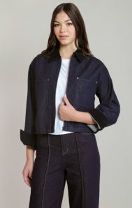 Corduroy Collar Denim Jacket