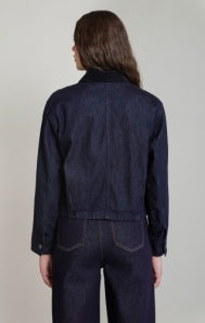 Corduroy Collar Denim Jacket