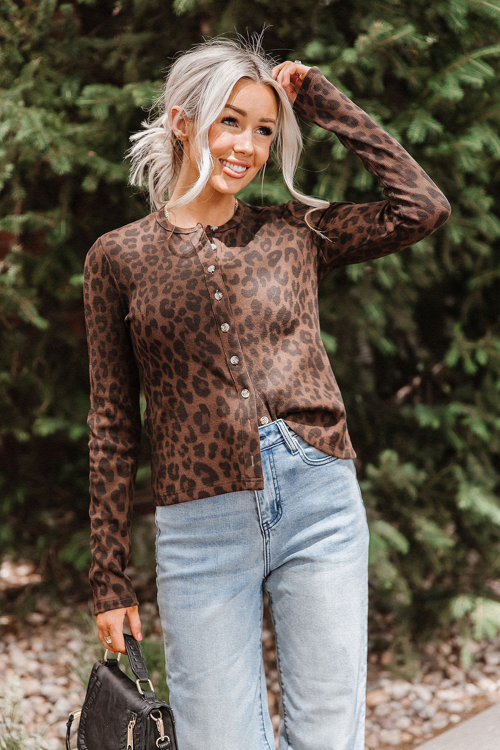 Ampersand Button Front Long Sleeve - Roam Wild