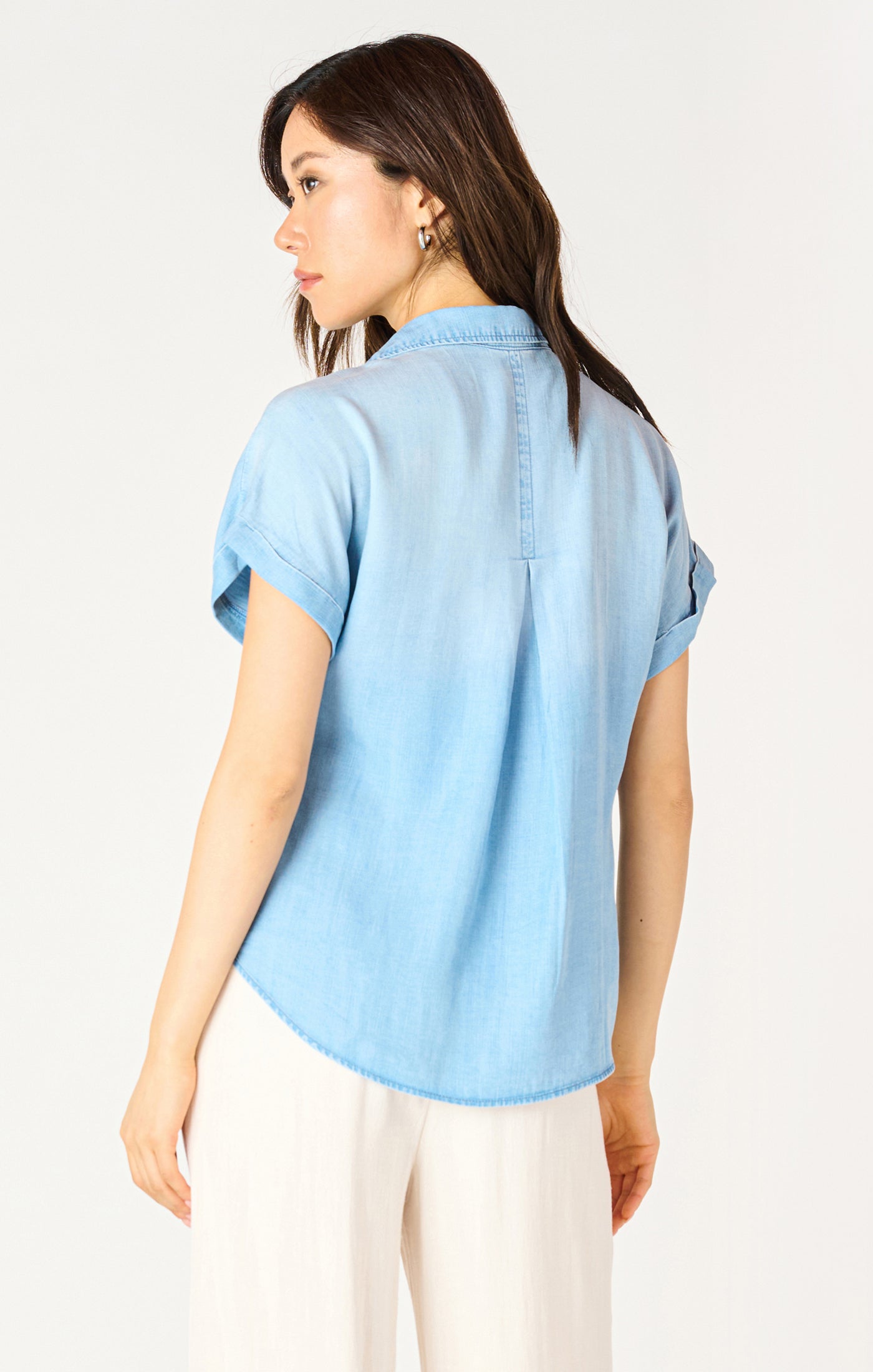 SS BUTTON FRONT BLOUSE