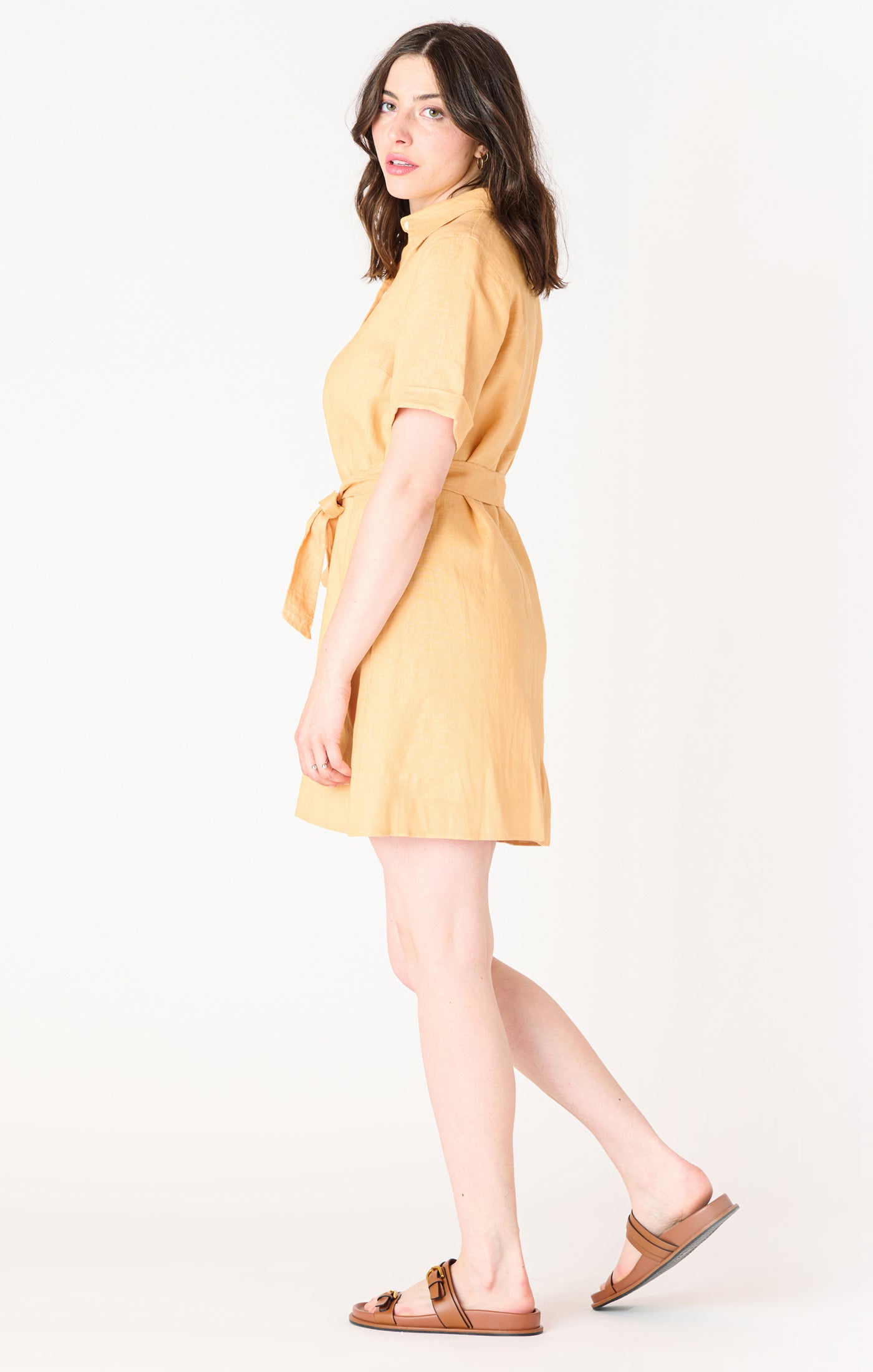 BELTED MINI SHIRT DRESS
