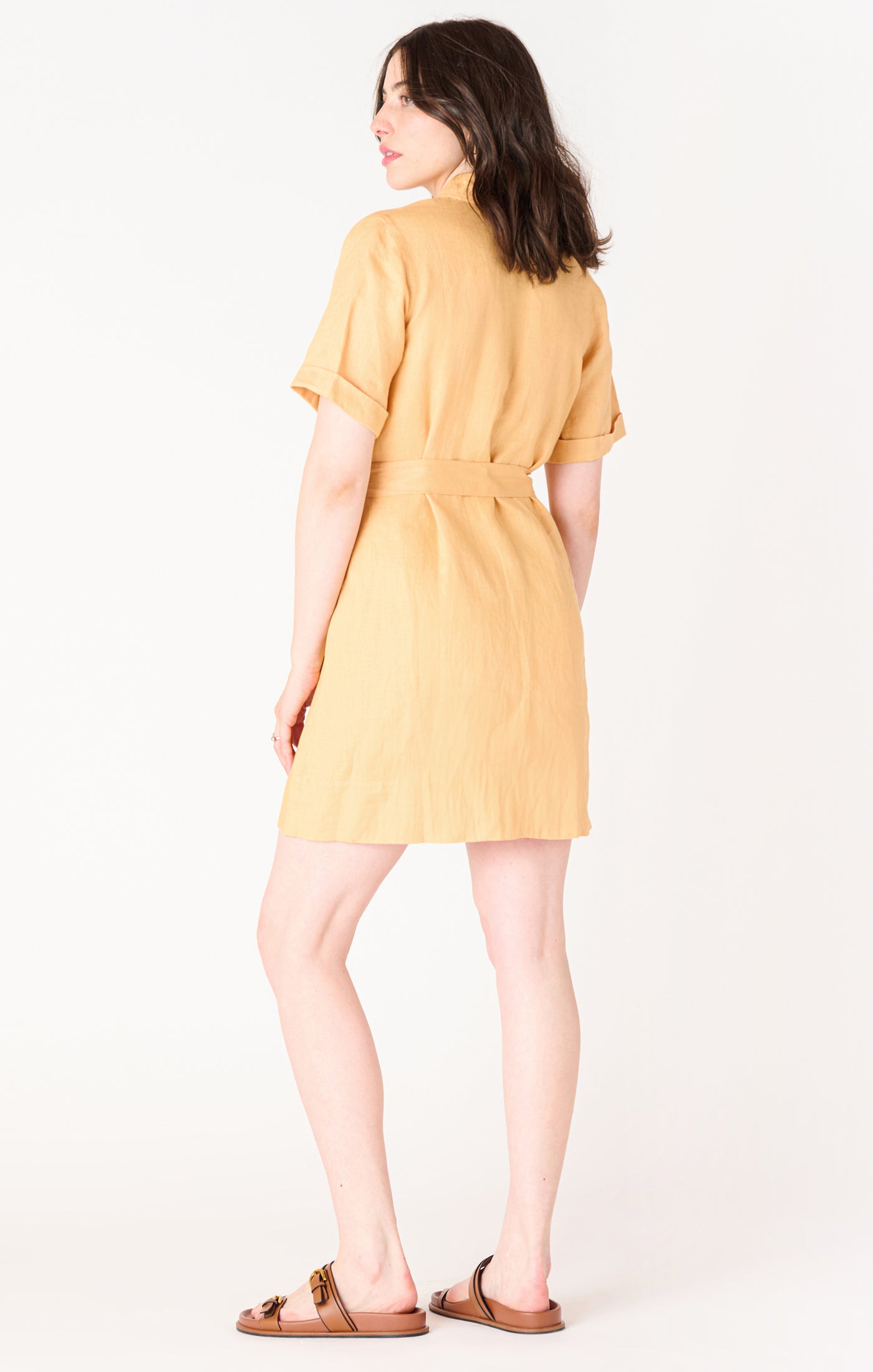 BELTED MINI SHIRT DRESS