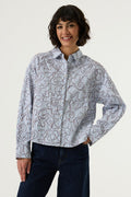 Striped Embroidered Blouse