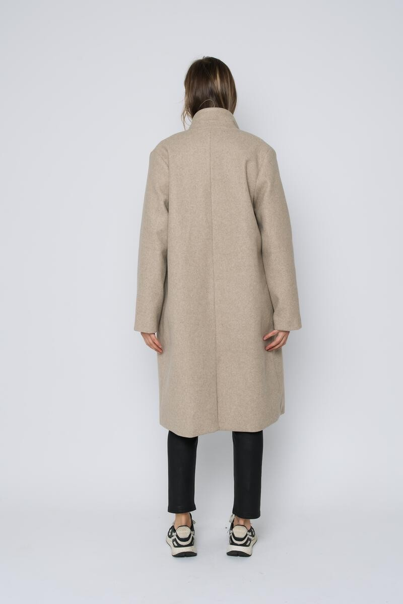 Avery Long Coat - oatmeal