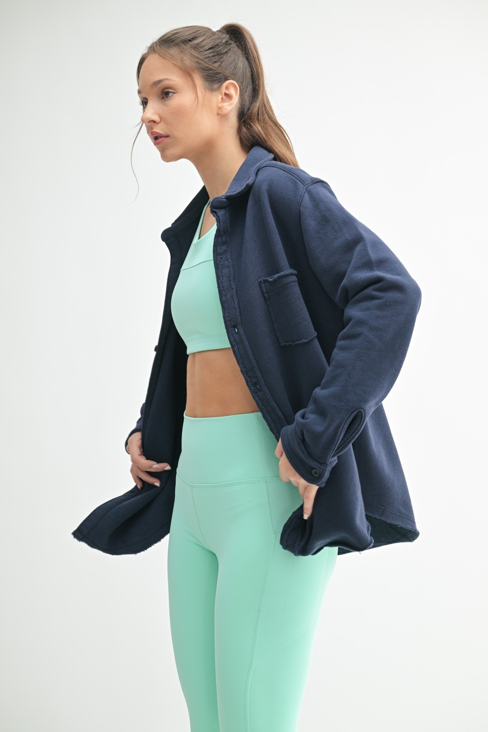 RawEdge Shacket - Navy