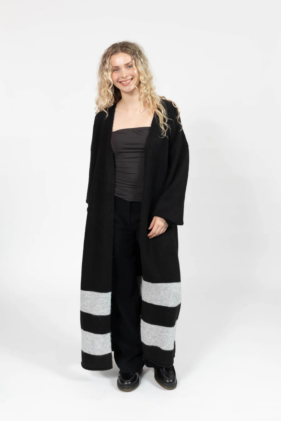 Mable Striped Long Cardigan