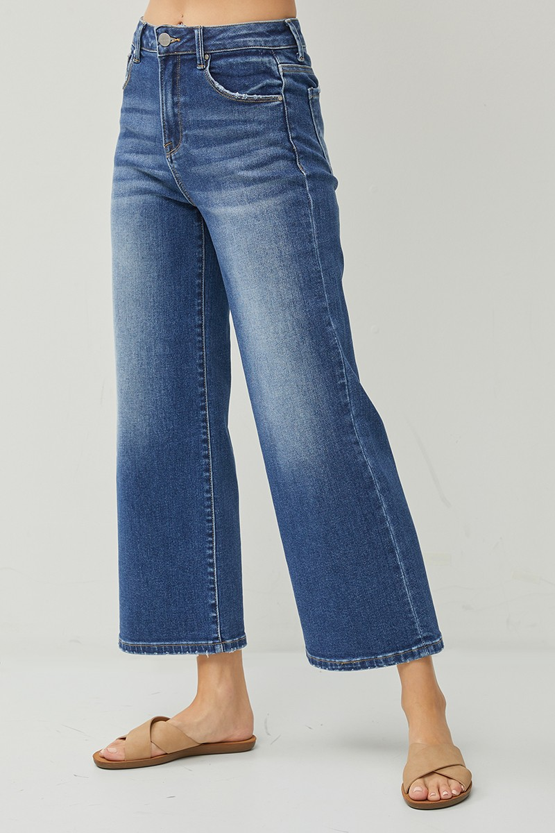 Risen HIGH RISE WIDE CROP JEANS