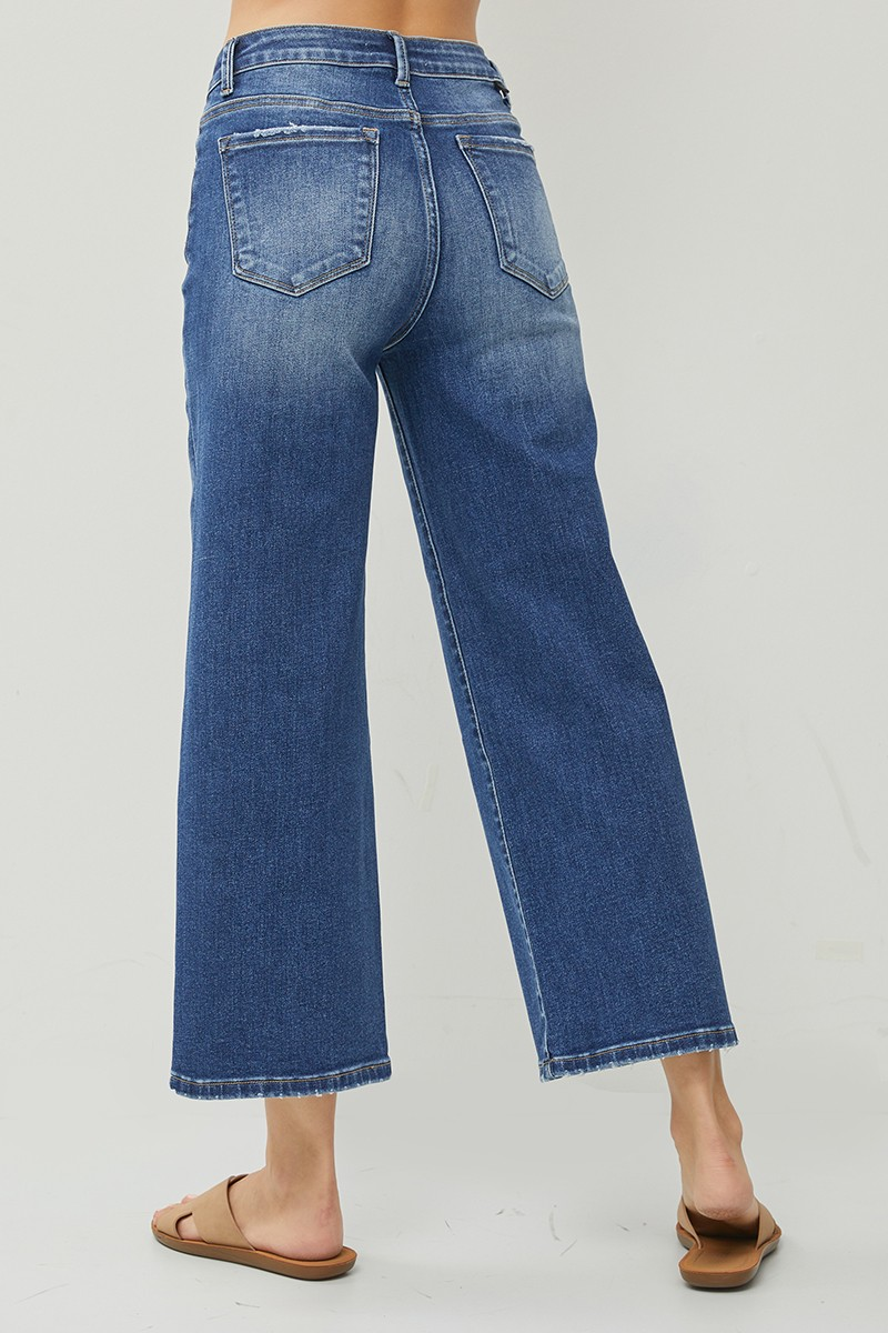 Risen HIGH RISE WIDE CROP JEANS