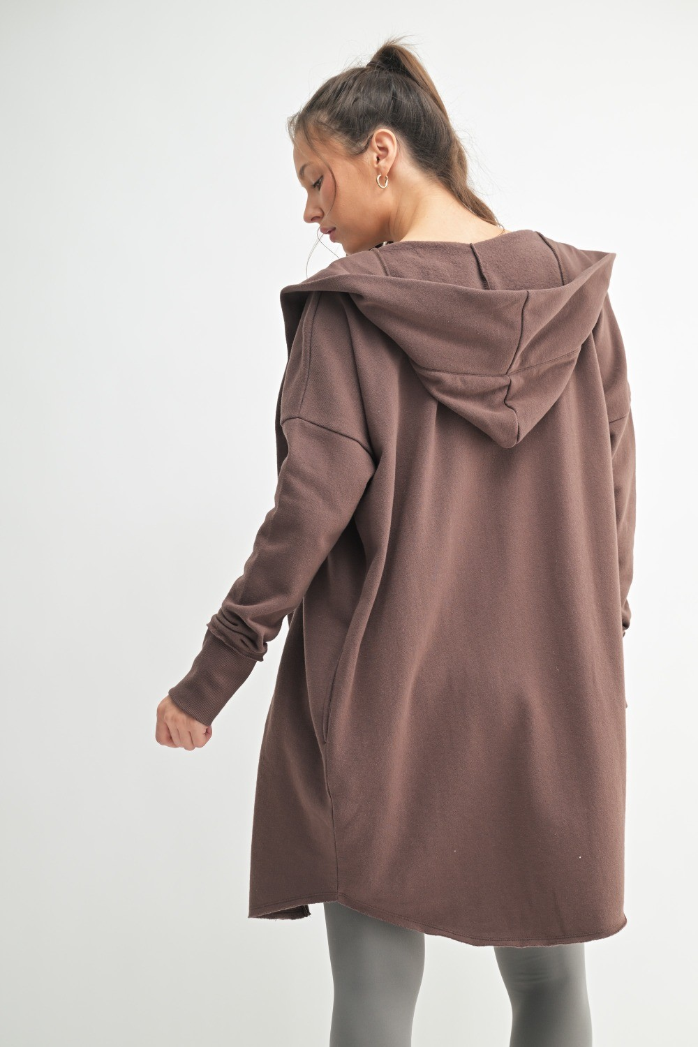 Longline Cardigan - Rich Soil
