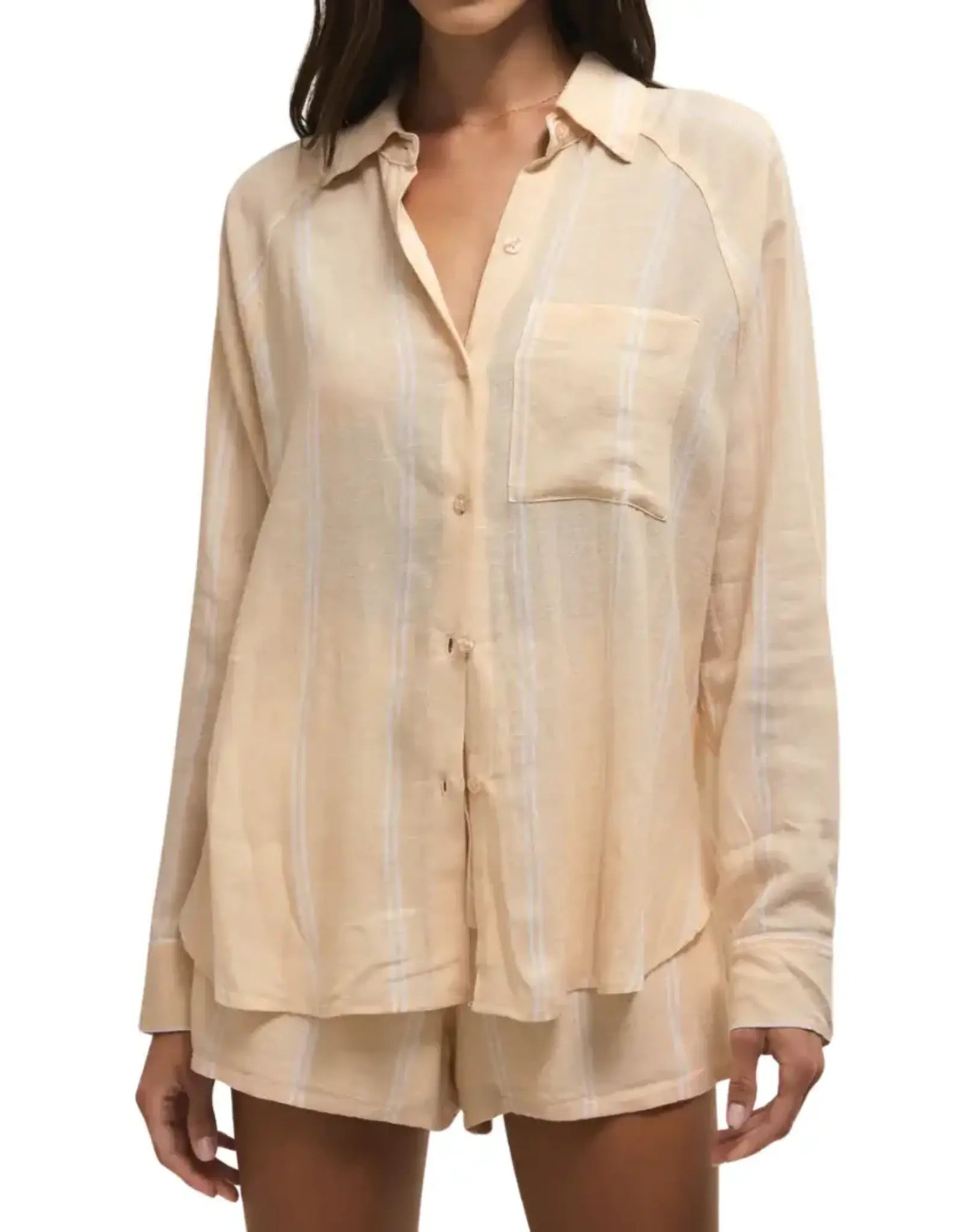 The Perfect Linen Top - Custard