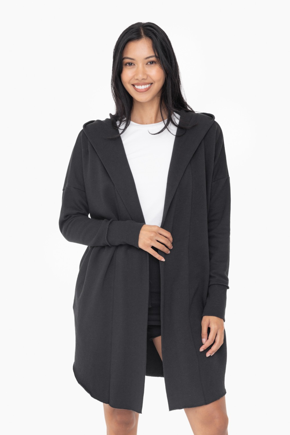 Longline Cardigan - Black