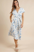 Citrus Splash Belted Mini Dress
